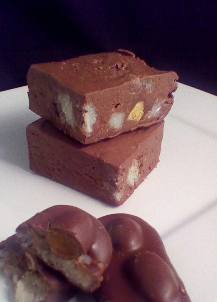Chocolate Fudge with Almond Joy Candy